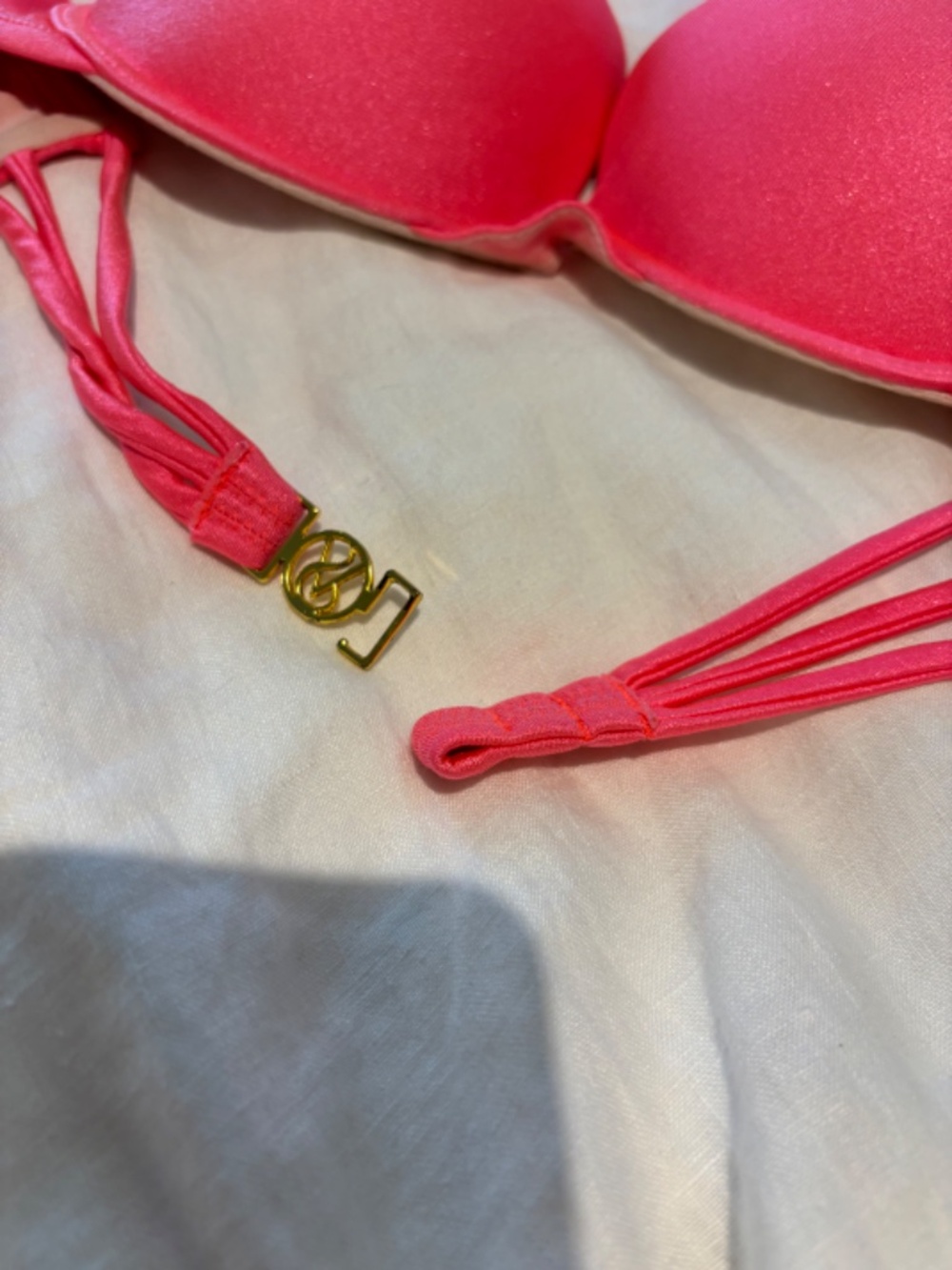 Victoria’s Secret Coral Pink Push Up Bikini Set 34A TOP Medium BOTTOM - Picture 13 of 14